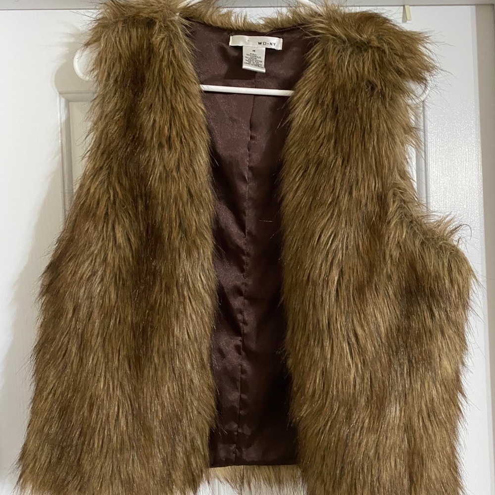 Carmel colored fur vest